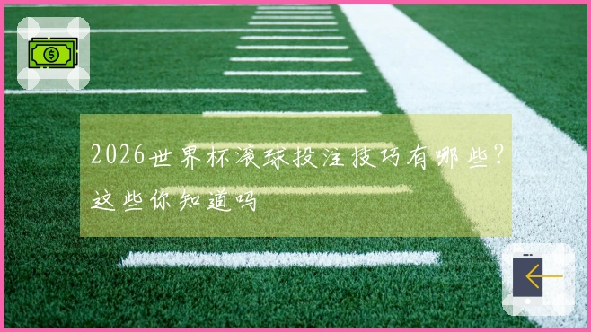 2026世界杯滚球投注技巧有哪些？这些你知道吗